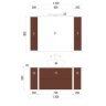 Мебель для ванной Акватон - БРУК 120 (20+80+20), Дуб Ферарра