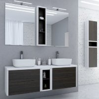 Мебель для ванной Акватон - БРУК 140 (60+20+60), Дуб Ферарра